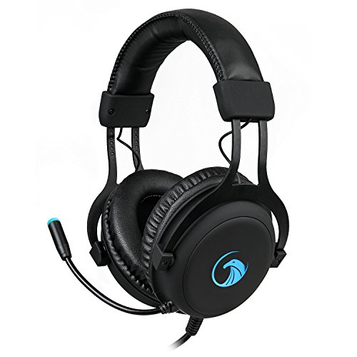 NPET S018 Pro Casque Gaming Micro Headset Son Surround 7.1 Driver 57mm avec USB pour Gaming PC Noir
