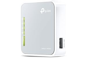 ‎TP-LINK TP-Link TL-MR3020 N300 WLAN Nano mobiler Router (300Mbit/s 2,4GHz, tragbar, 3G/4G-Router, Access Point, WISP, Hotspot, Repeater, Bridge, Print, Media, FTP Server) grau, Silber, Portable 3Mbps 3G/4G Router