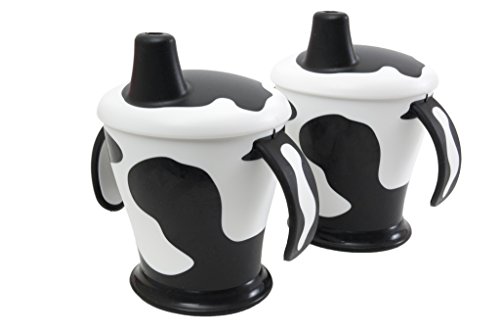 Anywayup Cow Cup (250 ml, Pack of 2, Black/ White)