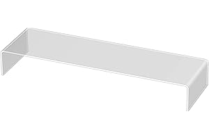 3R W Design Acrylic Display Shelves- Clear Display Plastic Perspex Stands Risers Plinths (6mm-thick-70cm-20cm-10cm)