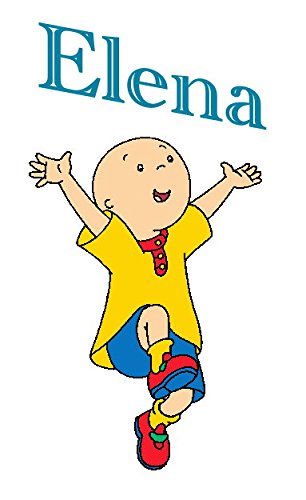 Bügelbild Caillou mit persönlichem Namen plus 1 kleines Gratis Bild zum Üben; für helle Textilien - 2