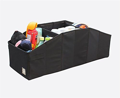 RIRI Auto Trunk Organizer Car Storage Box. Best for Groceries, Toy, Cargo, Sports Gear, Golf and Camping for Vehicle, SUV, Van or Truck. Collapsible Material with 2 Sturdy Compartments