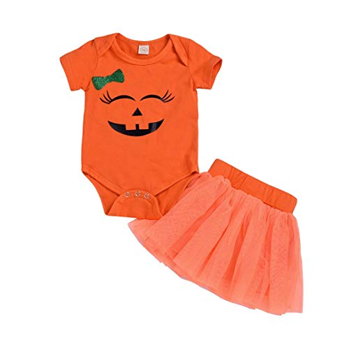 Baby Skirt Set Clothes for 0-24 Months Newborn Romper Tops +Tulle Tutu Skirt Halloween Costume Outfits Set