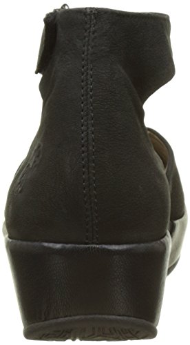 Fly London Bela785fly, Zapatos con Tacon y Correa de Tobillo para Mujer, Negro (Black), 37 EU