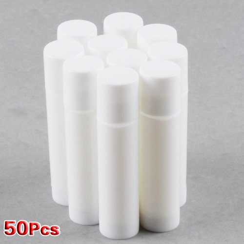 TOOGOO(R) 50 White Empty Lip Balm Tubes Containers