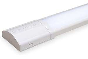 HOFTRONIC - 1-pack LED-Batten 60 cm 20 W Integrerad rörlampa 6400 K kallvitt 2400 lm superljus 30000 h LED-långljusarmatur 600 x 74 x 25 mm (L x B x H) Takarmaturer garagebelysning