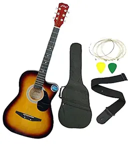 JIXING SUNBURST ACOUSTIC GUITAR WITH COMBO