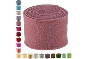 KLOCKE DEKORATIONSBEDARF Hochwertiger & Widerstandsfähiger Filz – Breite 15cm / Länge 5m - Topfband/Bastelfilz/Wollfilz – Große Farbauswahl – Dehnbar & Druckelastisch – Tischdekoration Ostern/Weihnachten (Altrosa)