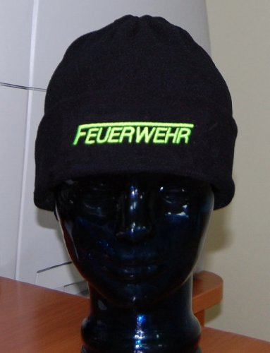 Preisvergleich Produktbild Feuerwehr Fleecemütze mit neongelben Stick