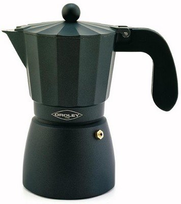 Oroley Touareg-Espressokocher, schwarz, Herd, für gemahlenen Kaffee, Espresso) Oroley Touareg-Espressokocher, schwarz, Herd, für gemahlenen Kaffee, Espresso) Bilder