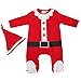 Baby Unisex Santa Claus/Elf Design Christmas Bodysuit & Hat Set (3-6 Months) (Red/White)