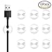 Produktbild 10 PCS Kabelclips Kabelhalter, ZEPST Computer Kabelmanagement, Desktop Kabel Organize, Mehrzweck-Kabel-Clips, für den Schreibtisch, USB Ladekabel, Ladegeräte, Audiokabel (Weiß)