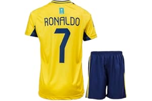 Hawkara Al NASSR 25/26 Ronaldo #7 Kinder Sonderausgabe Home Trikot mit Kurz, Fußball Trikot Set Jugendgrößen