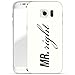 Produktbild finoo | Samsung Galaxy S6 Hard Case Handy-Hülle mit Motiv | dünne stoßfeste Schutz-Cover Tasche in Premium Qualität | Premium Case für Dein Smartphone| Mr Right White