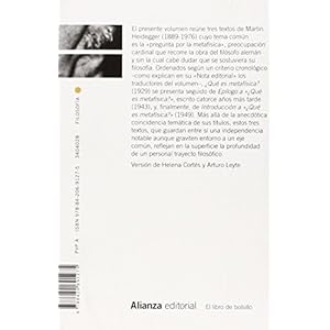 ¿Qué es metafísica? : seguido de epílogo a "¿Qué es metafísica? " e introducción a "¿Qué es metafísica? " (El Libro De Bolsillo - Filosofí