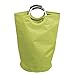Produktbild SANWOOD 1010207 Wäschetasche ELSA mit Alugriffen, Wäschesammler für Aufbewahrung und Transport, Strandtasche, Stoff, grün, 36 x 54 x 64 cm