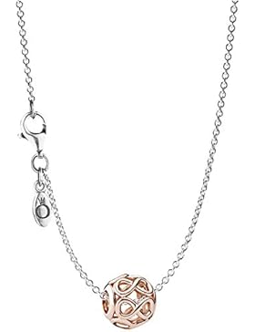 Pandora Silber-Halskette mit Anhänger Unendlichkeit Rosé 08340