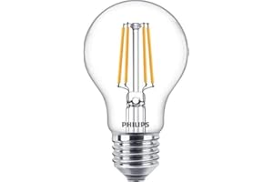 Philips LED Classic A60 Light Bulb 2 Pack [E27 Edison Screw] 4.3 - 40W Equivalent, Warm White (2700K), Non Dimmable