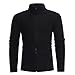 Produktbild Herren Jacke Longra Herren Herbst Winter Jacke Übergangsjacke Stoff-Jacke Männer Sportjacke Parka Herrenjacke Urban Basic gesteppte Bomberjacke Baseballjacken (L, Black)