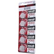 Maxell CR2032 Coin Type 3V Lithium Battery (5 Pieces)