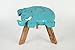 Children's Solid Wood Stool "Elephant" (brown)