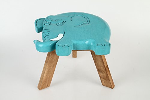 Children's Solid Wood Stool "Elephant" (brown)