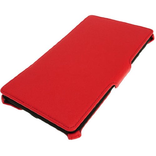 igadgitz Rot PU Ledertasche Hülle für Google Nexus 7 FHD 2013 Model 2. Generation Mit Multi-Winkel Betrachtungs-stand + Handschlaufe + Auto Sleep/Wake + Displayschutzfolie