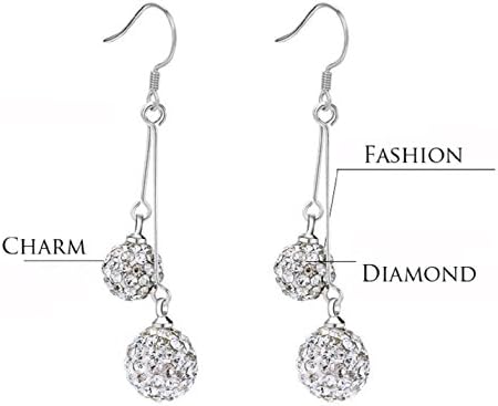 Villexun Silver Earrings Tassels Long Earrings Water Drops Ear Hanging Bride Accessories Diamond Ball Earrings