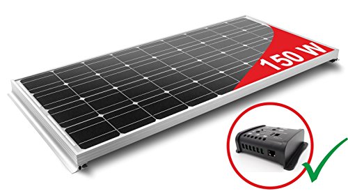 Preisvergleich Produktbild 150W Monokristallines Komplett Solarmodul für Wohnmobile mit 10A Laderegler