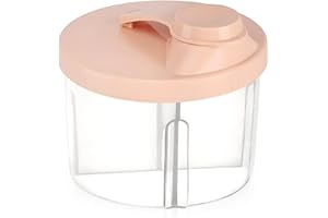 GAMMAEON Portable Four-Compartment Milk Powder Dispenser, 2025 Upgraded Pink Milk Powder Box,Baby Milk Powder Storage Container, Milk Powder Dispensers Bottle Feeding