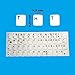 Produktbild Kompatibel mit Notebook BenQ DEUTSCHE Tastaturaufkleber- Silber MATT 48 Tasten 1,1 cm x 1,3 cm Tastatur Aufkleber Selbstkleben