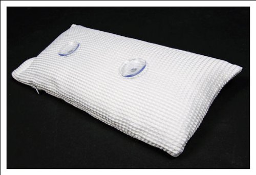Badewannenkissen 40×20 cm mit Bezug und Saugnäpfen in weiss - 2