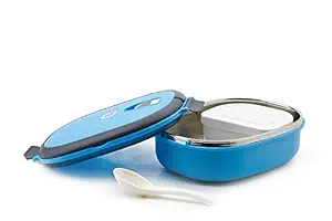 Magnas Homio Stainless Steel Lunch Box Tiffin Box Press Airproof Take Air Out Longer Vacuum Preserving (Blue)