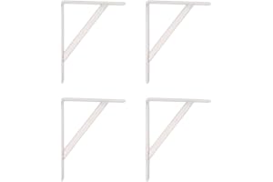 Amig 4-pack hyllkonsoler, vita, hyllkonsoler 500 x 325 mm, kraftigt stål: upp till 185 kg