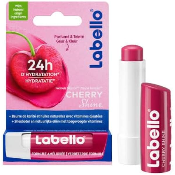NIVEA Labello Cherry Shine – Lippenbalsam Mit Kirschduft & Vitamin E & C, 5,5 Ml