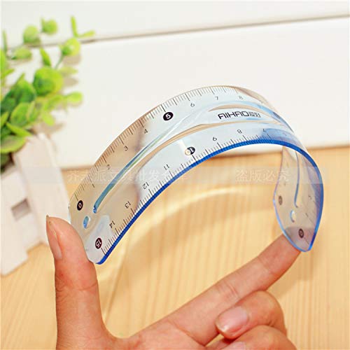 1Pcs/Lot Soft Ruler Double Scale Infinite Bending 15 cm Students Ruler,Pink