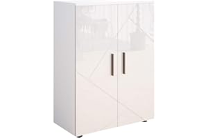 Vicco Armario de baño Mediano Irma, Blanco Alto Brillo, 60 x 81 cm