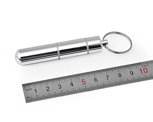 DSstyles Portable Metall Zahnstocher Halter Leichten Aluminium Legierung Tasche Größe Zahnstocher Box Schlüsselanhänger – Silber, Idear Geschenk für Weihnachten, Geburtstag, Business - 8