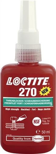 Henkel 270/10 Loctite Threadlocker, High Strength, 10 mL