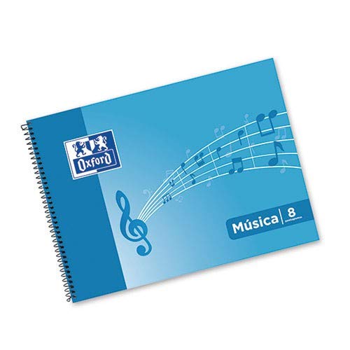Oxford 713349Libreta de música apaisada, 20 hojas, A4