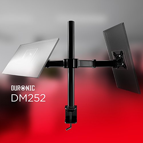 Duronic DM252 Monitor-Tischhalterung für zwei LCD/LED Computer Bildschirme / Fernsehgeräte mit Neig und Rotierfunktion - 8