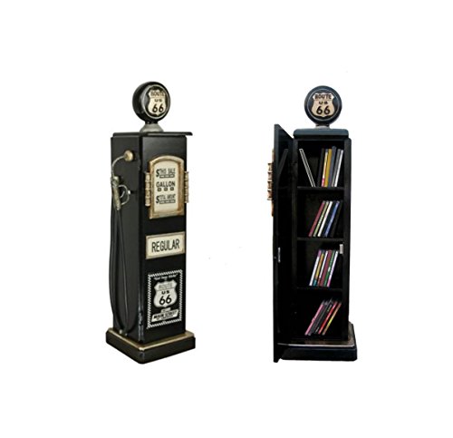 Preisvergleich Produktbild AG Nostalgie CD Regal CD Schrank Zapfsäule schwarz