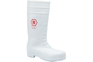 Blackrock White Safety Wellingtons for Men and Women, Steel Toe Cap Wellington Boots, Food Safety Wellingtons, White Wellies - (Size UK 5 / EU 38)