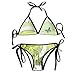 Produktbild Froggy Frog with Flowers and Butterfly Bikini Women's Summer Swimwear Triangle Top Bikinis Swimsuit Sexy 2-Piece Set