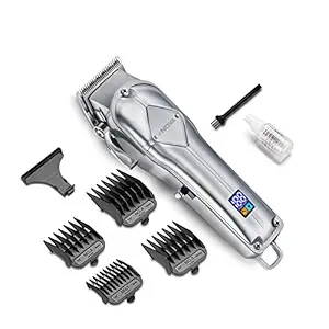 Nova NHT 1068 Proffesional Barber Series: 240 Minutes Runtime Hair Clipper (Silver)