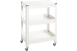 HAKU Möbel Servierwagen, weiß, Metall - Maße: B 50 x H 75 x T 32 cm, Style: Modern