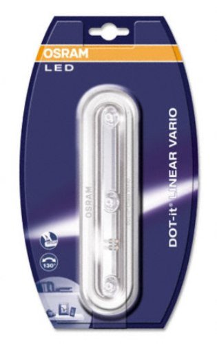 OSRAM LED-Lichtleiste / DOT-it / silber / Sensorfunktion / batteriebetrieben / zum kleben geeignet / 135° schwenkbares Spot-Licht /Tageslilcht – 7000K - 7