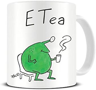 E Tea - Alien Cuppa - Official Ceramic Coffee / Tea Mug - Haldane Cartoons Ltd®