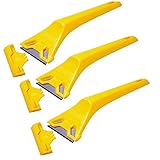 (Pack de 3) Stanley 5930 rascador de ventana utiliza una hoja de corte estándar (011921) para rascar el exceso de pintura de las ventanas.