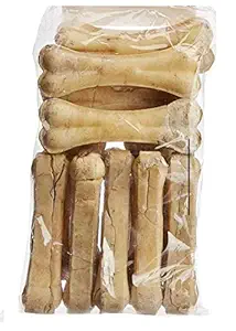 Sage Square Pressed Rawhide Bone Treat for Healthy Dog Heathcare (6 Inch) (Pack of 5Kg Bones)